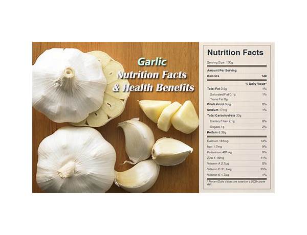 Chopped garlic food facts
