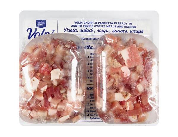 Chopped uncured pancetta ingredients