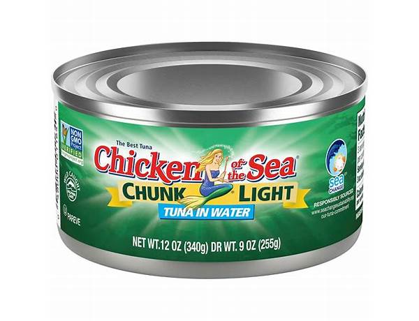 Chunk light premium tuna in water food facts
