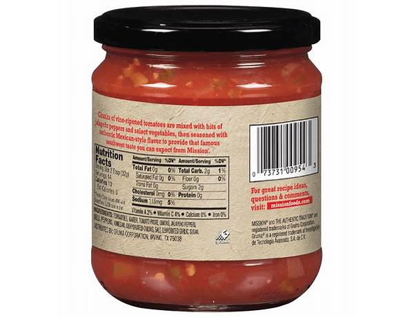 Chunky classic salsa food facts