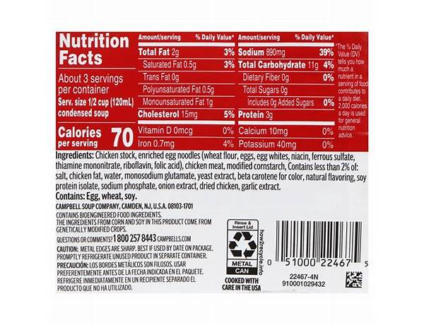 Chunky soup nutrition facts