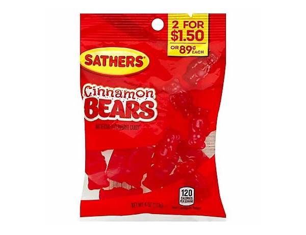 Cinnamon bears naturally & artificially flavored food facts