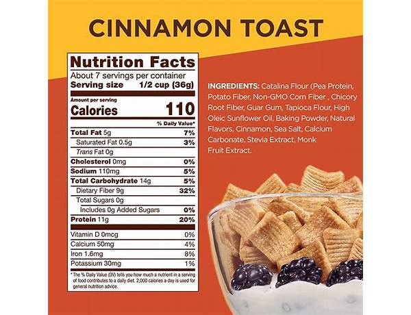Cinnamon toast keto friendly cereal food facts