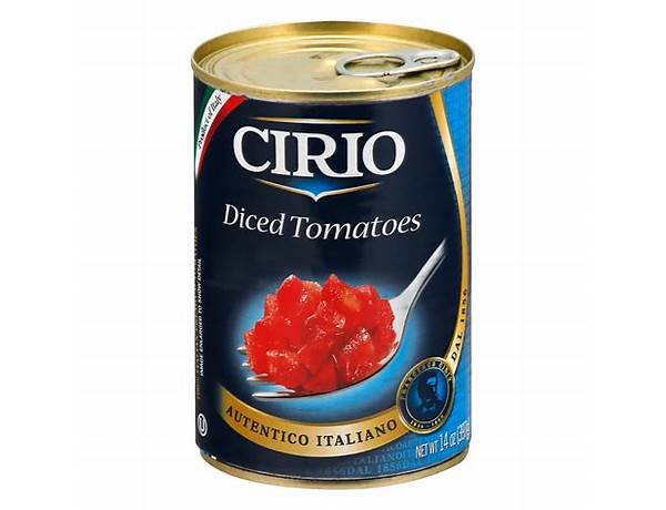 Cirio diced tomatoes food facts