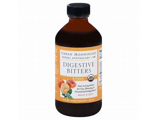 Citrus digestive bitters | organic herbal supplement food facts