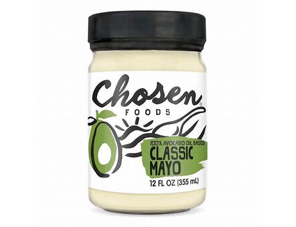 Classic avocado oil mayo food facts