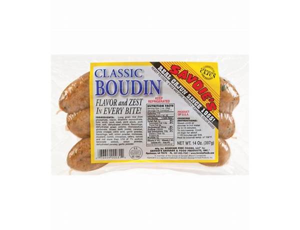 Classic boudin ingredients