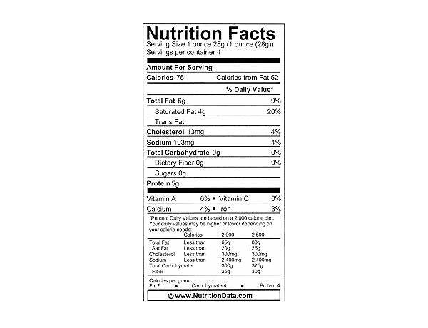 Classic fresh goat cheese nutrition facts