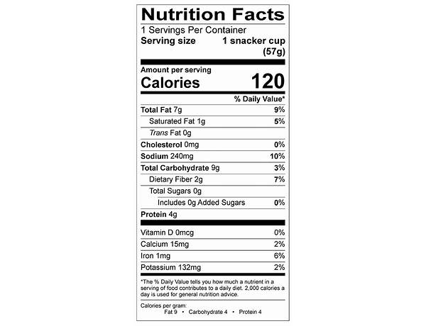 Classic hummus nutrition facts