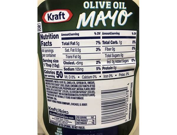 Classic mayo food facts