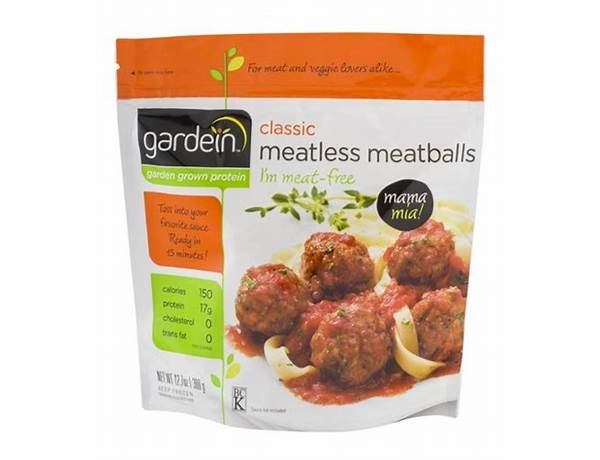 Classic meatless meatballs nutrition facts