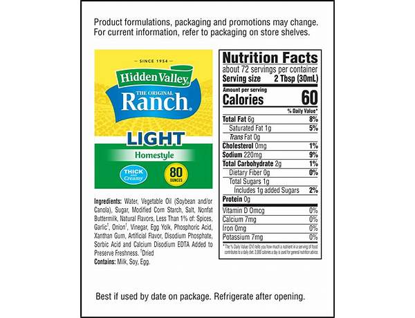 Classic ranch food facts
