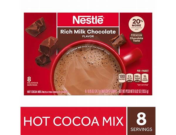 Classic rich milk chocolate hot cocoa mix, classic rich milk chocolate food facts