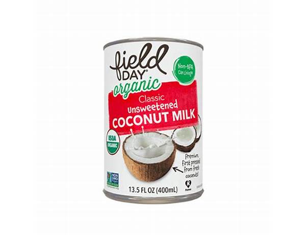 Classic unsweetened coconut milk ingredients