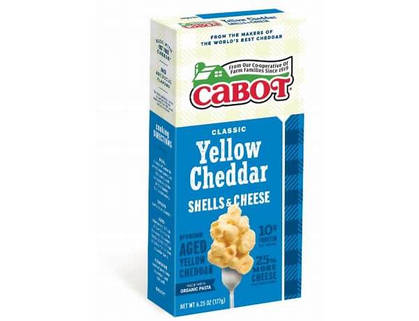 Classic yellow cheddar shells food facts