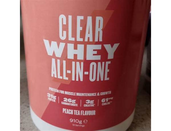 Clear whey all in one food facts