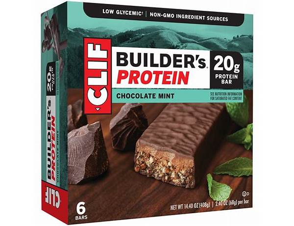 Clif builder's chocolate mint protein bar food facts