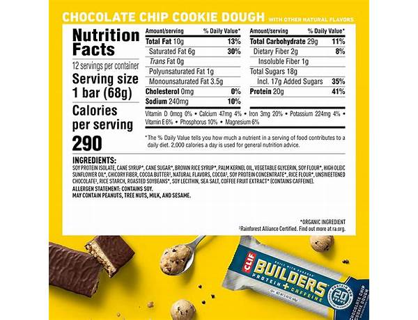 Clif builders protein bar food facts