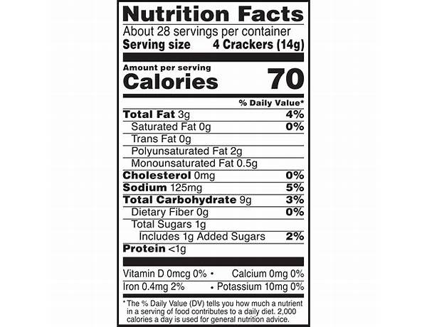 Club crackers nutrition facts