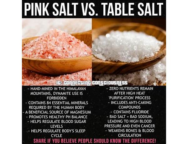Coarse himalayan pink salt food facts