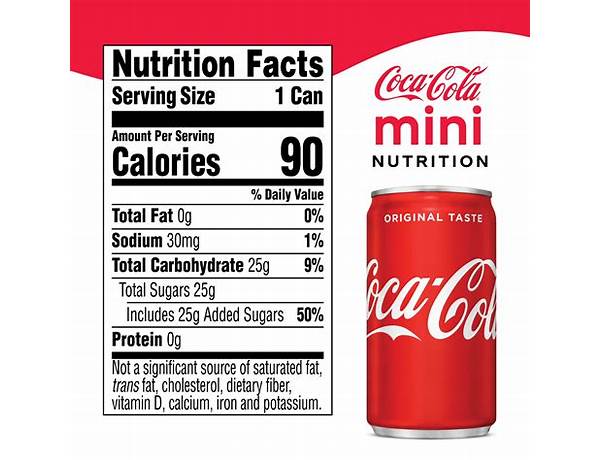 Coca cola food facts