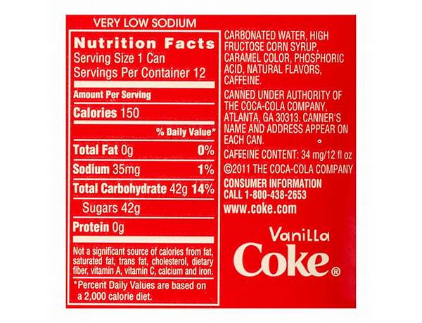 Coca cola ingredients