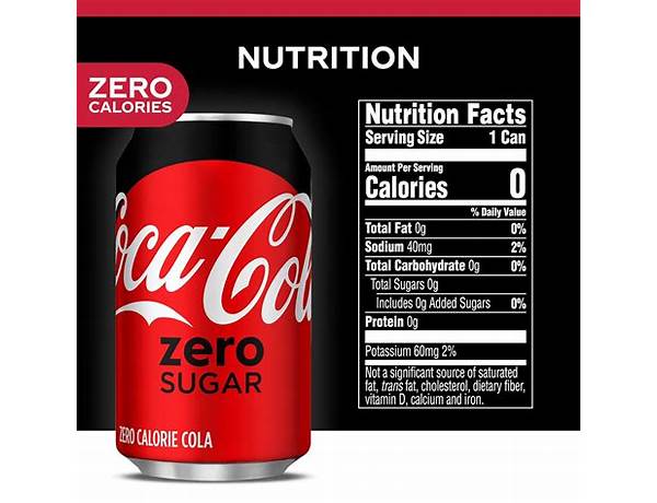 Coca-cola zero sugar food facts