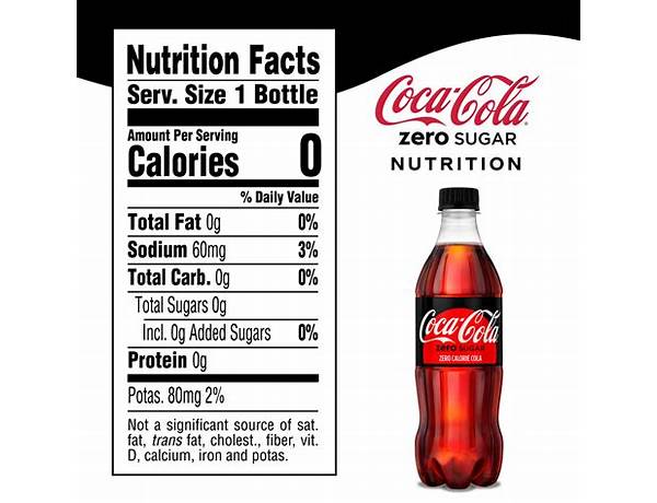 Coca-cola zero sugar nutrition facts