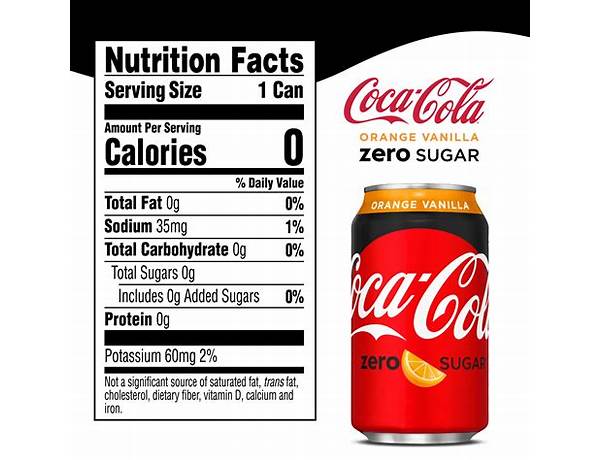 Coca-cola zero sugar y3000 nutrition facts