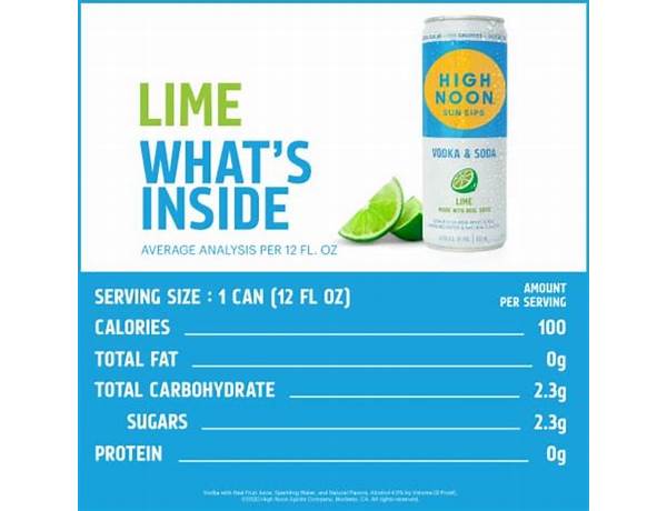 Coco vodka lime nutrition facts