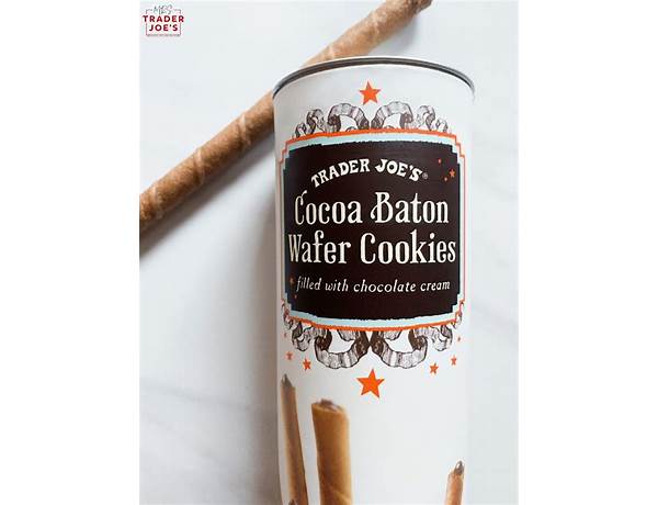 Cocoa baton wafer cookies food facts