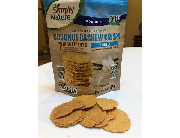 Coconut cashew crisps food facts