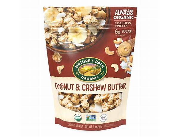 Coconut cashew granola food facts