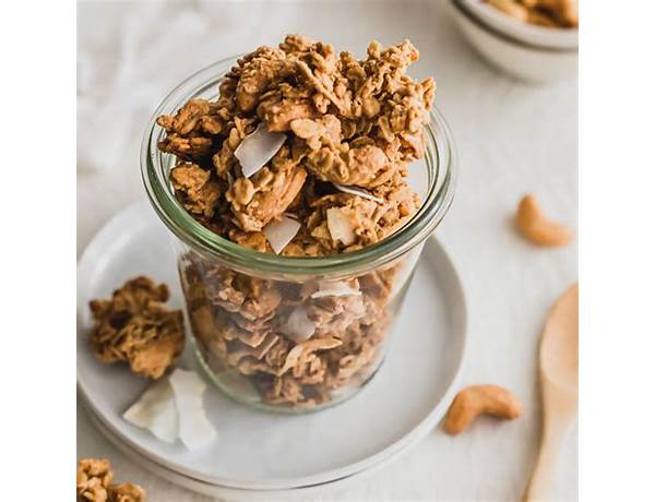 Coconut cashew granola ingredients