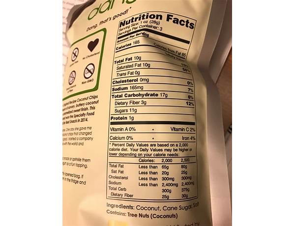 Coconut chips nutrition facts