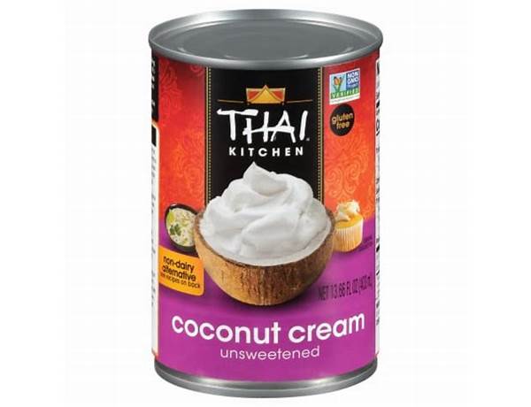 Coconut cream, unsweetened food facts