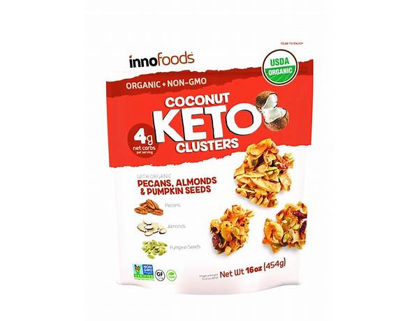Coconut keto clusters food facts