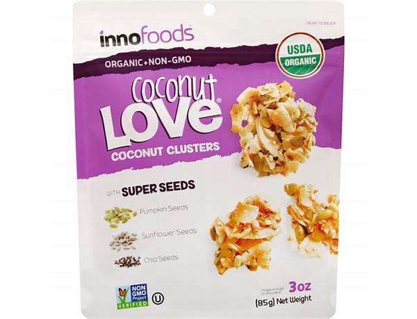 Coconut love coconut clusters food facts