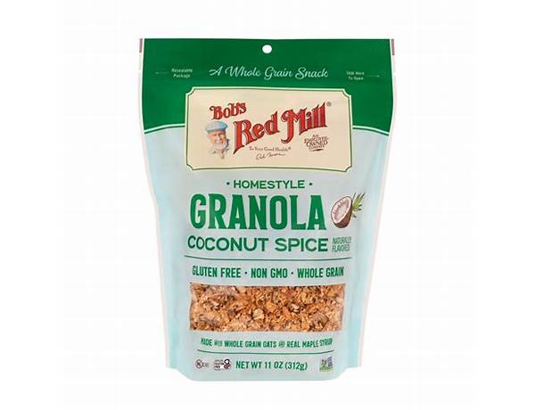 Coconut spice homestyle granola food facts