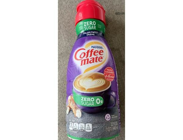 Coffee mate sugar free italian series sweet crme food facts