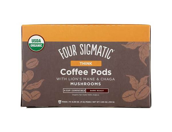 Coffee pods with lions mane and chaga mushrooms food facts