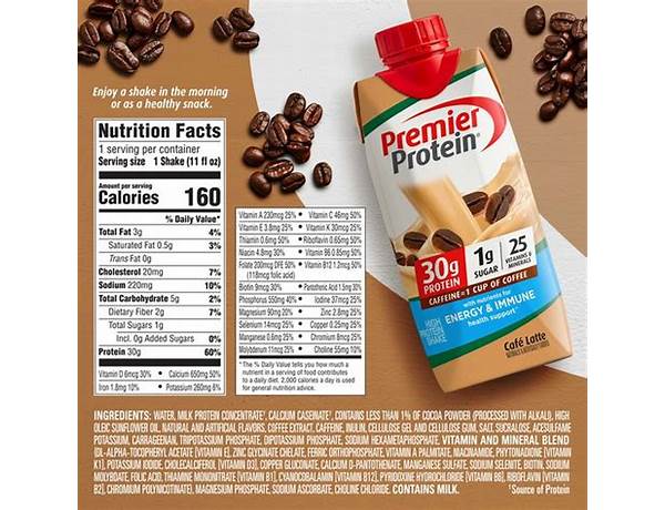 Coffee premier protein food facts