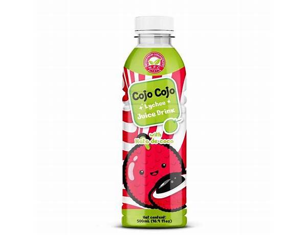 Cojo cojo lychee juice drink food facts