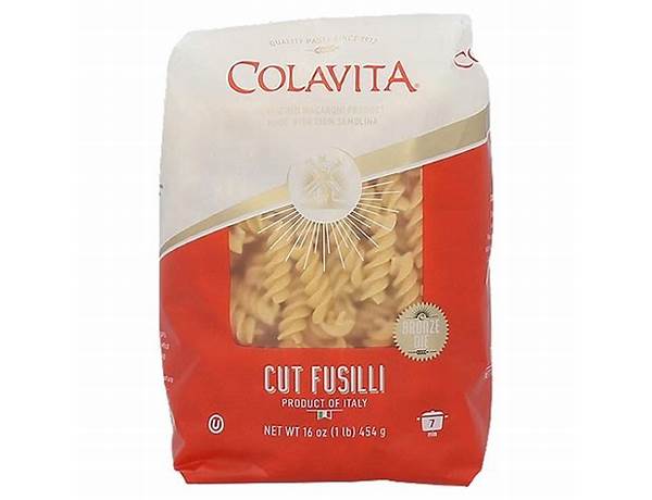Colavita -enriched macaroni, cut fusilli nutrition facts