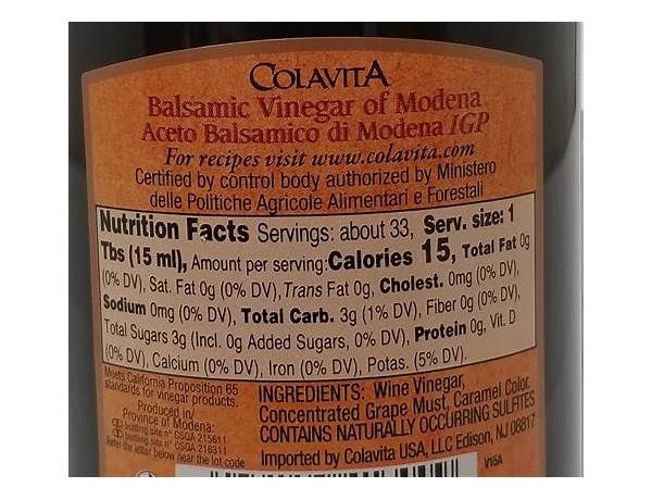 Colavita ingredients