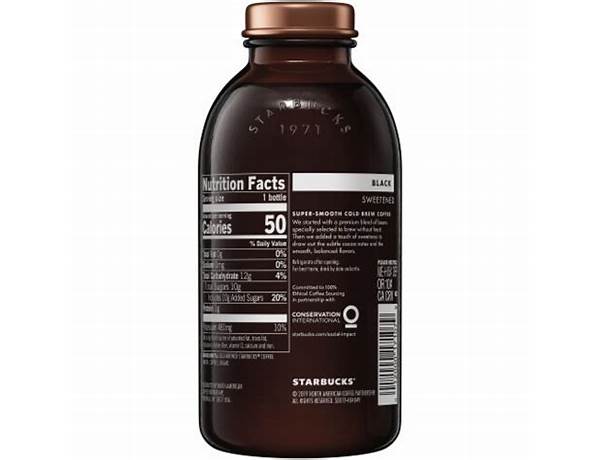 Cold brew black coffee nutrition facts