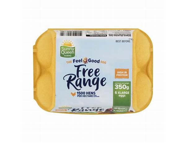 Coles free range xl eggs food facts