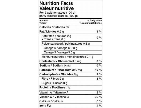 Concerto grape tomatoes nutrition facts
