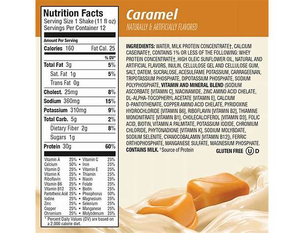 Conquer caramel food facts