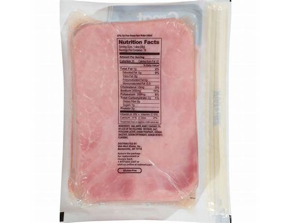 Cooked ham slices food facts